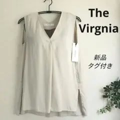 【ザヴァージニア】新品タグ付き　ノースリーブ 　Vネック　ブラウス　日本製
