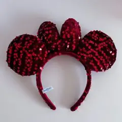 赤ベロア　ミニーカチューシャ