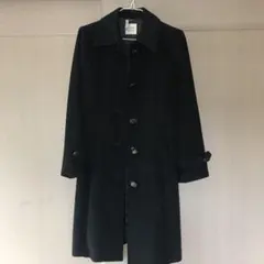 トレンチコート（取り外しファー付、ベルト付）ブラック