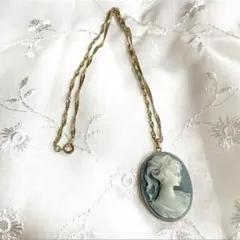 ヴィンテージ カメオペンダントネックレス シェル ゴールド アンティークレトロ①