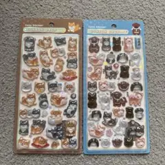 和柄　ボンボンドロップシール　柴犬、和犬