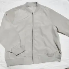 グレー ボンバージャケット ジップアップ
