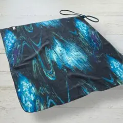 大判パレオ✨水着ワンピース 総柄 2way 巻きスカート ビーチウェア ブルー♪