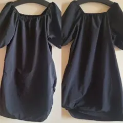 nagonstans ブラック ワンピース 半袖 38　水着 ラッシュガード