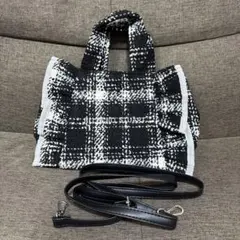 JILL by JILL STUART ツイードフリルバッグ ブラックver.