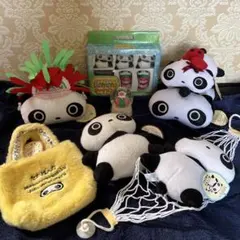 新品未使用】上野動物園 パンダ グラス ぬいぐるみ&ペアタンブラー 