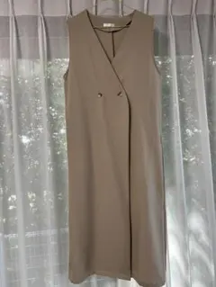 DRESKIP★ロングジレ★ベージュL美品