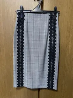 クードシャンス　チェック柄タイトスカート 34