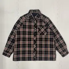 vintage チェックシャツ　ブラウン　アメカジ　カジュアル