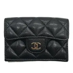 CHANEL シャネル マトラッセ ココマーク キャビアスキン 三つ折り財布のサムネイル