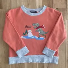 《注意》お値段交渉済み　klädkåp 恐竜と雪だるま トレーナー 100cm