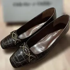 【美品】☆ODETTE E ODILE☆パンプス☆クロコダイル☆23.5cmのサムネイル