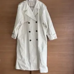 アイボリー ダブルブレスト ロングコート