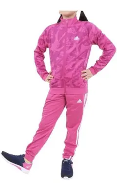 アディダス adidas ジャージ 上下セット 総柄プリント 150 핑크