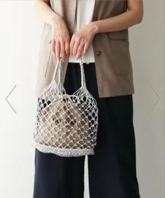 煌めく☆シルバー メッシュトートバッグ