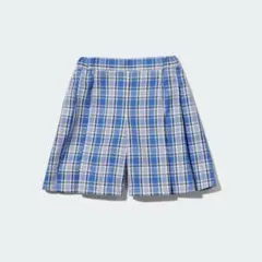 130サイズ 青チェック キョロット　UNIQLO