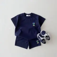 キッズ セットアップ ネイビー クマ