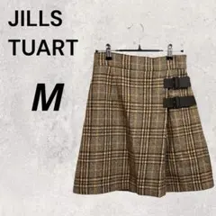 JILLSTUART M ブラウン タイトスカート ローヴィングチェックスカート