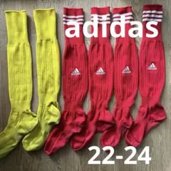 adidas サッカーソックス 3足セット レッド イエローまとめ売りのサムネイル