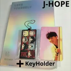 トレカ付き・J-HOPE+顔のシール付き+KeyHolder⭐BTS⭐韓国