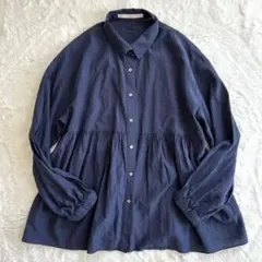 MELROSE claire テンセル綿麻ローン切替ギャザーシャツのサムネイル