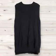 B1361 ザラ ZARA ニット セーター ベスト (S) ノースリーブ 無地