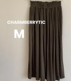 CHARMBERRYTIC ロングプリーツスカート カーキ サイズM