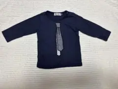 D.fesense ダットウェイ　ネイビー ネクタイプリント Tシャツのサムネイル