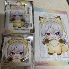 カラフルピーチ　どぬく　東武動物公園コラボ　缶バッジカードポストカード