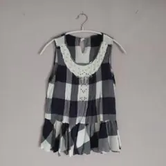 d*2様 【フランシュリッペ】チェック柄ノースリーブ