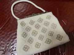 和装小物　ビーズ刺繍の花柄ハンドバッグ　成人式　期間限定値下
