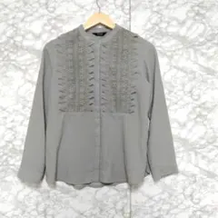 アーバンリサーチ ロッソ ウォッシャブルレースブラウス シャツ 花柄 刺繍 長袖