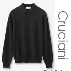 美品⭐クルチアーニ 27ゲージウールニットポロ46/グランサッソジョンスメドレー