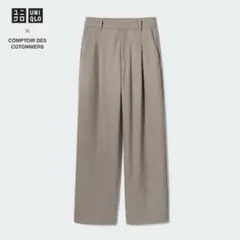 UNIQLO ブラッシュドジャージータックワイドパンツ