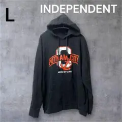 INDEPENDENT ブラック L プルオーバーパーカー アメカジ インポート