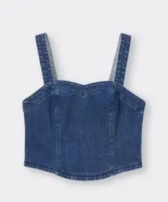 GU デニムビスチェ 67 BLUE