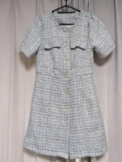 【タグ付き未使用】Dazy ライトブルー ミニワンピース 半袖