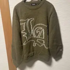 XLARGE オリーブグリーン ロゴセーター