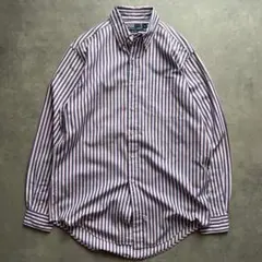 90s ラルフローレン シャツ ストライプ 長袖 BD Ralph Laurenのサムネイル