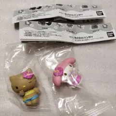 サンリオキャラクターズ　みんなでバカンスフィギュア　ハローキティ　マイメロディ