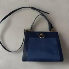 Charles & Keith 2way ショルダーバッグ ネイビーのサムネイル