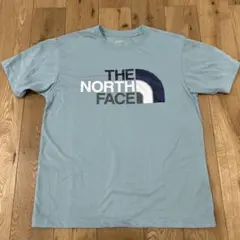 【吸汗速乾】ノースフェイス ロゴTシャツ M 水色 静電ケア 正規品