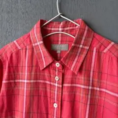 マーガレットハウエルチェック柄長袖シャツワンピースS