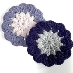 ハンドメイド　コースター　ドイリー　かぎ針編み　花柄