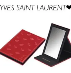 イヴ・サンローラン　ミラー　ノベルティ　リップ柄　レッド