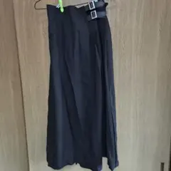ブラックロング巻スカート Fサイズ ベルト付き