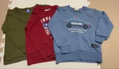 100㎝　トレーナー 長袖 トップス　3点セット