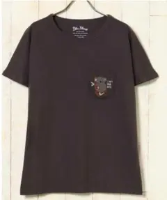 コアラ刺繍付き ダークグレーTシャツ