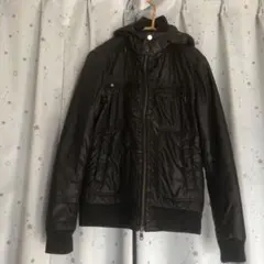 EDIFICE フード付きブラックジャケット