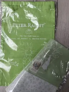 【新品】三菱UFJ信託銀行 ノベルティ ピーターラビット 巾着袋＆大判ハンカチ